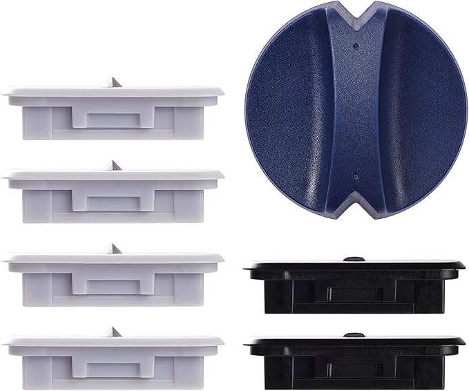 6-Pack Trimmer Replacement Blades for Fiskars Paper Trimmer, Replacement Blade for All Series of Fiskars/Portable&Precision Trimmer,Arts and Crafts,4 Cutting&2 Scoring Blades,a Slider,Blue-DeskLoop Office