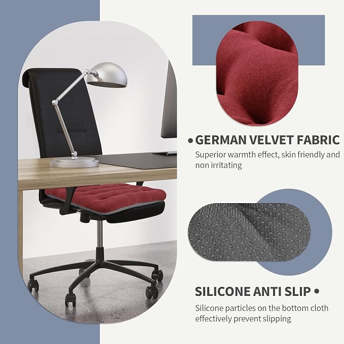 BUYUE Good Support Office Chair Cushion Padded, Soft Velvet Comfortable - Image 5