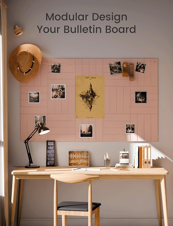 Fluxynara Felt Bulletin Board Tiles Large 48" x 36" Cork Board Alternative-12 - Image 5
