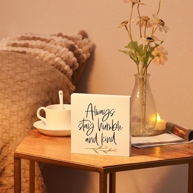 3 PCS Inspirational Wooden Box Signs - Image 4