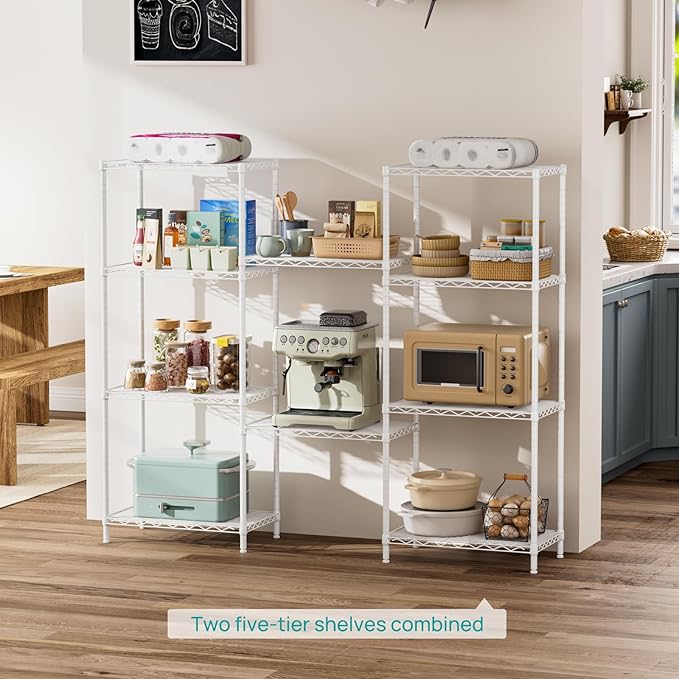 SINGAYE Shelf Wire Shelving Adjustable Storage Shelves Rack Standing Units - Image 2
