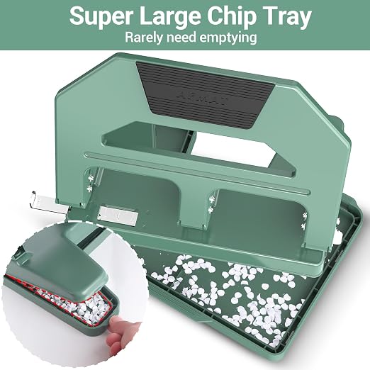 AFMAT Heavy Duty 3 Hole Puncher, 40-Sheet Three Hole Punch Heavy Duty, 50% - Image 6