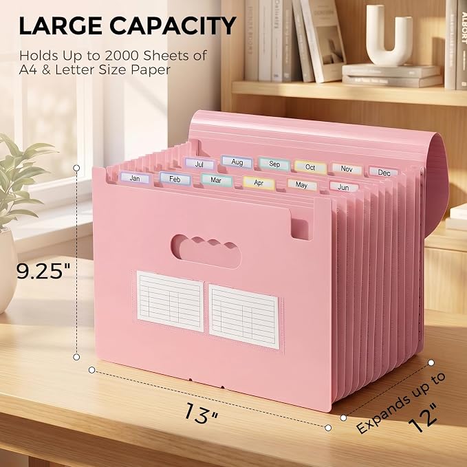 SKYDUE Accordion File Organizer, Expanding File Folder - Image 5