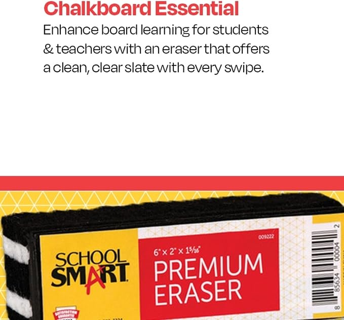 School Smart Premium Chalkboard Eraser - Image 5