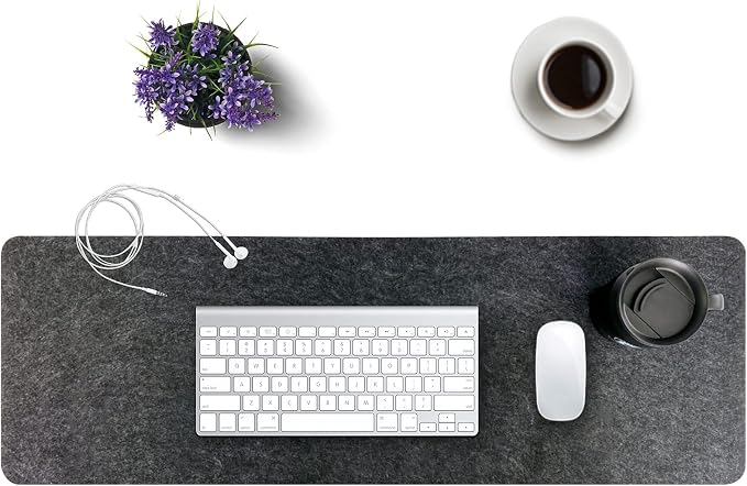 Felt Desk Mat | Computer Mat for Desk | Large Felt Mouse Pad and Keyboard Mat | - Image 3
