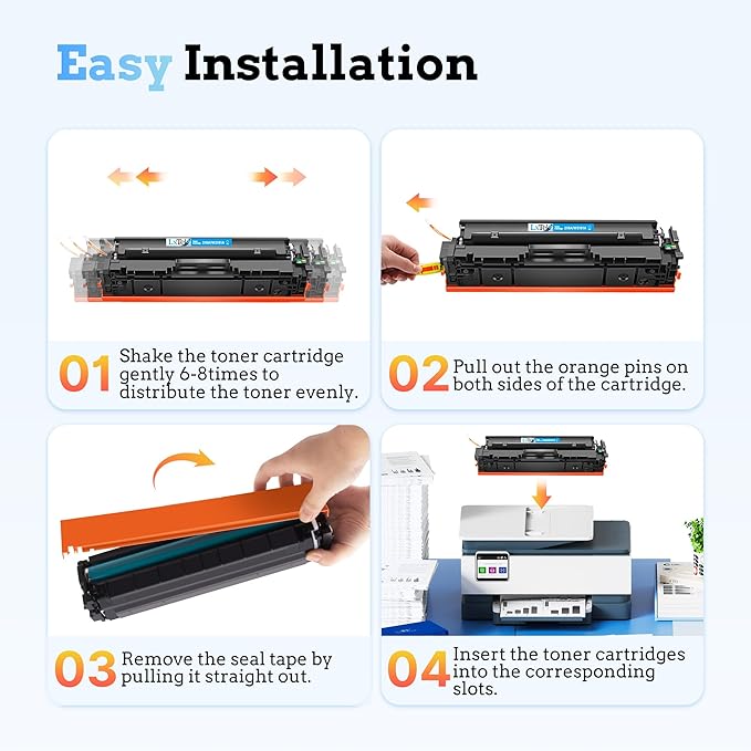 218A 218X Toner Cartridges (with Chip) High Yield Compatible Replacement for HP 218A Toner Cartridges 4 Pack for HP Color Laserjet Pro MFP 3301fdw 3201dw 3301cdw 3301sdw W2180A W2180X (BCMY, 4-Pack)-DeskLoop Office