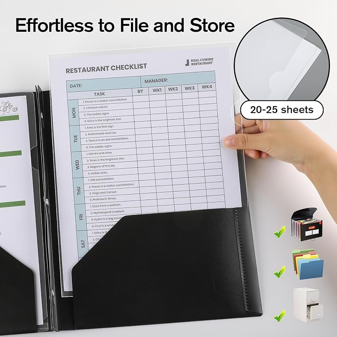 KTRIO Clear Document Folders Project Pockets - Image 7