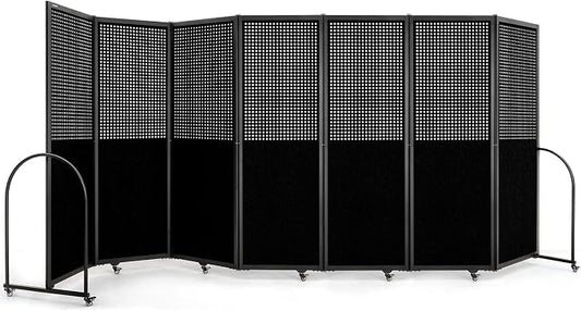 Folding Room Partition, Freestanding Privacy Divider, Portable Office Divider by StrongBird