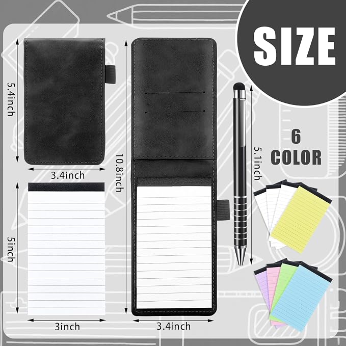 Outus 10 Pcs Mini Pocket Notepad Holder Set Included Mini Pocket Notepad Holder - Image 2