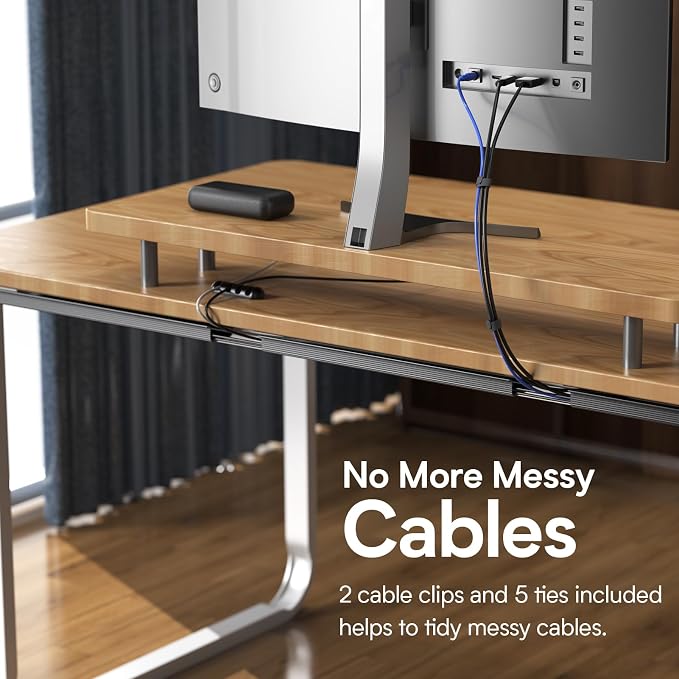 Delamu 4 Pack Cord Organizers for Desks, 62.8in Cable Organizer Cable - Image 5