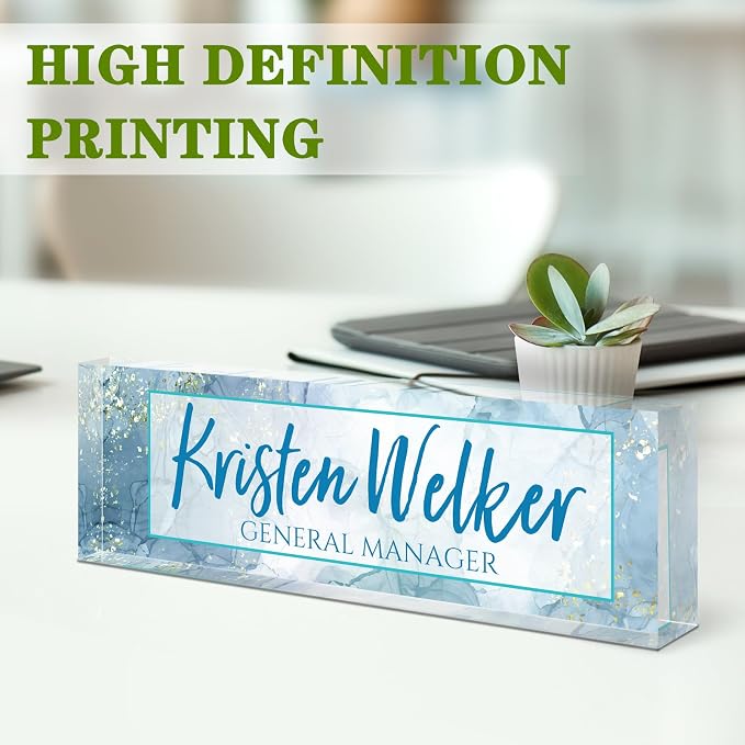 Name Plate for Desk, Desk Name Plate Personalized, Office Decor for Women Men - Image 3