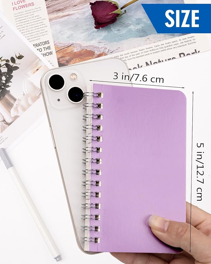 Dynta Small Notebooks 3x5 Bulk, Mini Spiral Notebooks 40 Packs, Pocket - Image 2