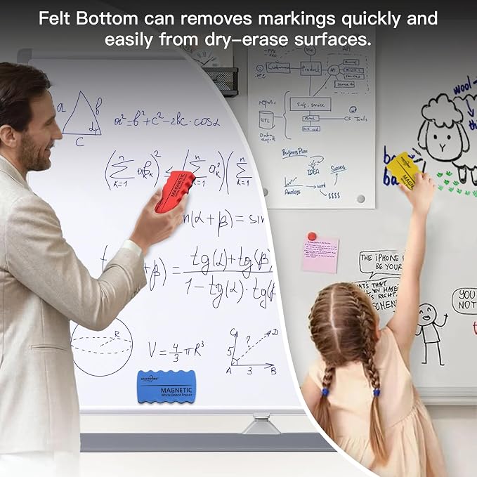 8Pcs Magnetic Dry Erase Foam Eraser - Image 7