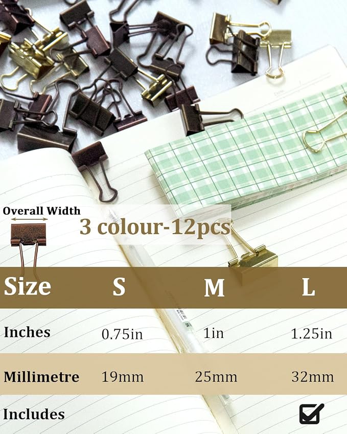 Large Binder Clips 1.25in 12-Pack - Image 4