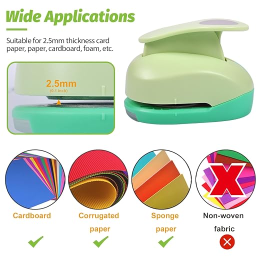 UCEC Circle Punch, 2.5 Inch Circle Hole Punch, Craft Paper Punches Circles - Image 3