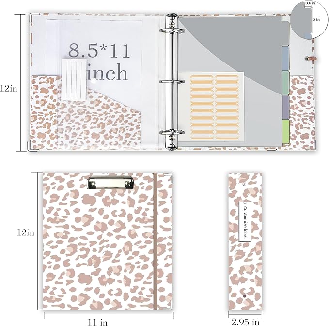 3 Ring Binder 2 Inch for 8.5"x11" Paper, Three Ring Binders - Image 6