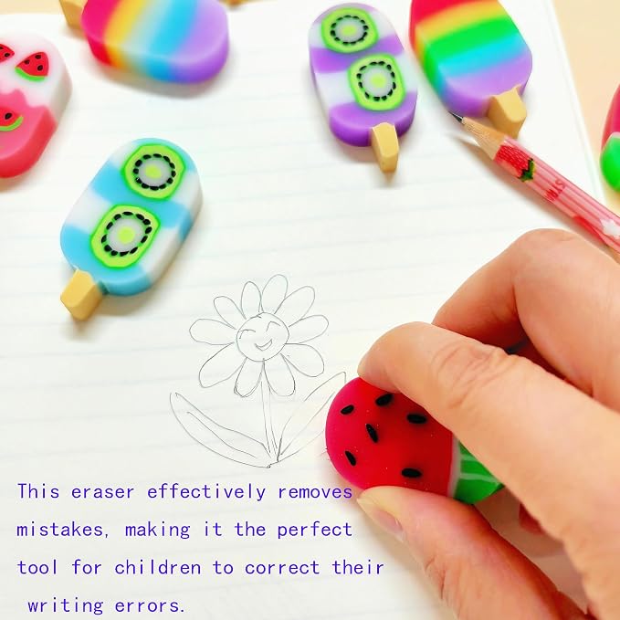 32PCS Cute Erasers for Kids Bulk, Fun for Classroom Back to School Party Gift - Image 3