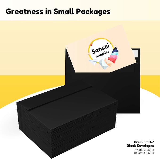 110 5x7 Black Invitation Envelopes - Image 5