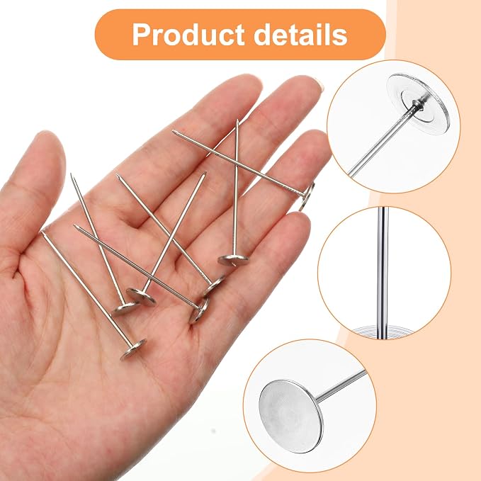 50 PCS Long Push Pins, Long Thumb Tacks, 50mm ExtraLong Push Pins, Upholstery - Image 3