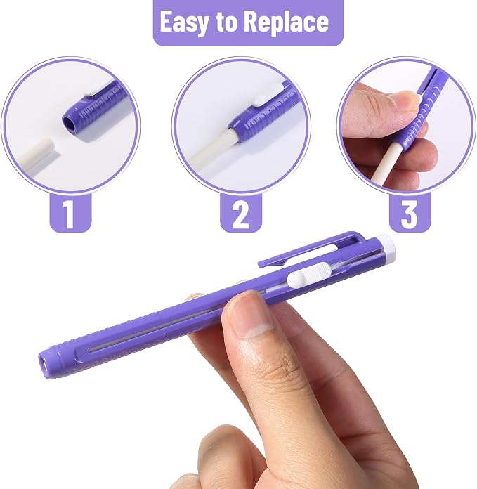 Mr. Pen- Retractable Mechanical Eraser Pens, 6 Pack, Twilight Colors | - Image 5