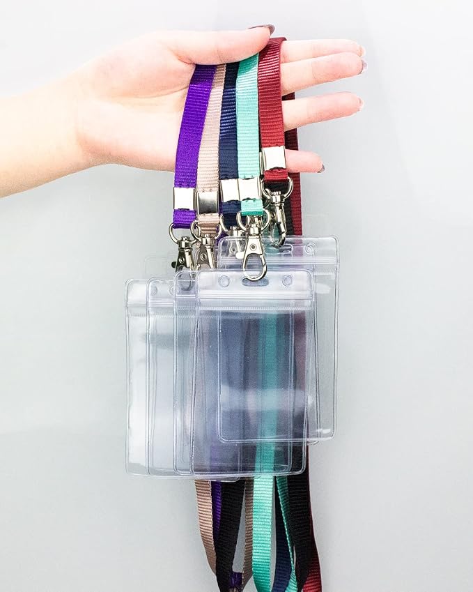 Teskyer Lanyards for ID Badges, 3 Pack | Durable Nylon Lanyard, Waterproof Seal - Image 2