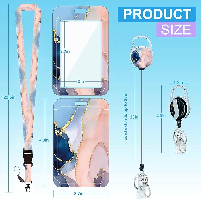 Badge Lanyard, Retractable Badge Holder - Image 2