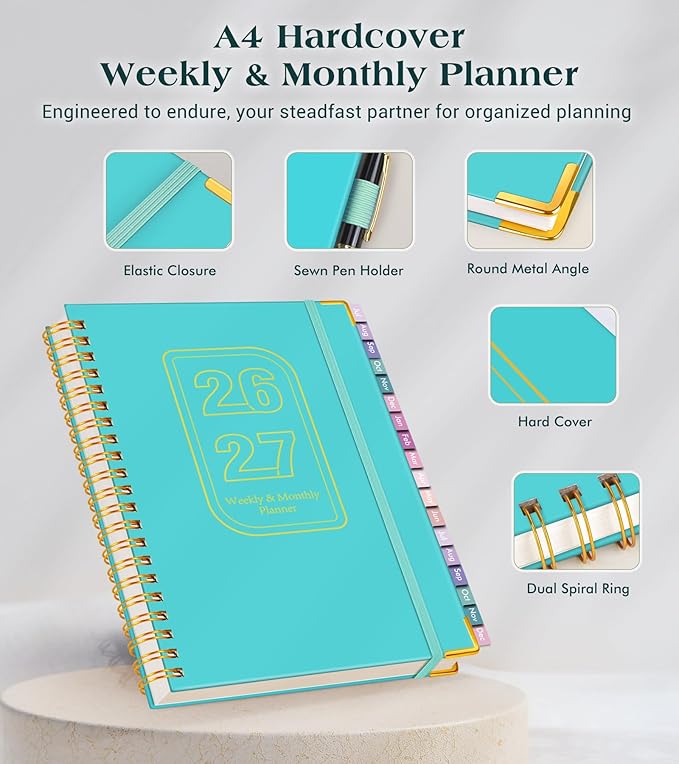 Academic Planner 2026-2027, 18 Months Weekly and Monthly Hardcover Planner - Image 4