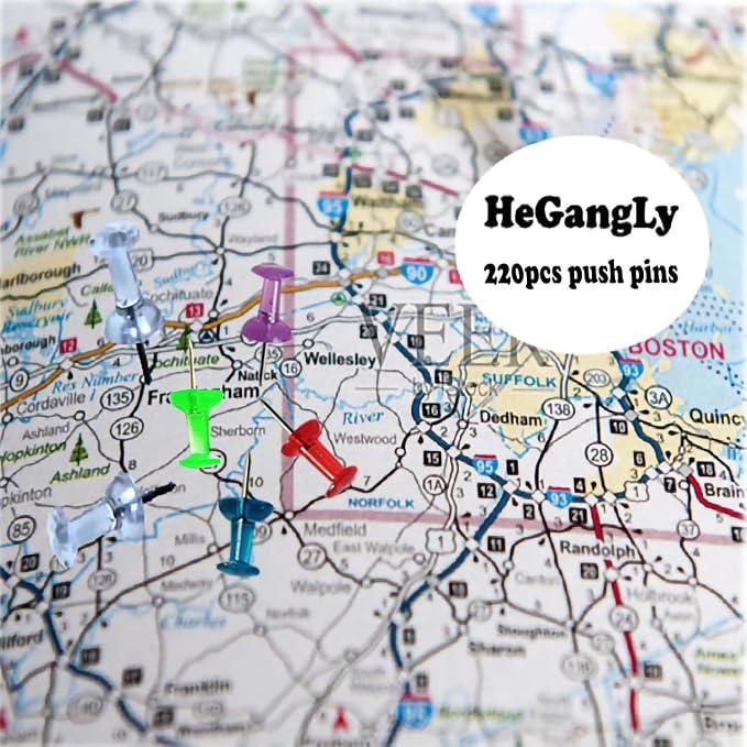 200pcs Push Pins, Bulletin Board Thumb Tacks - Image 4