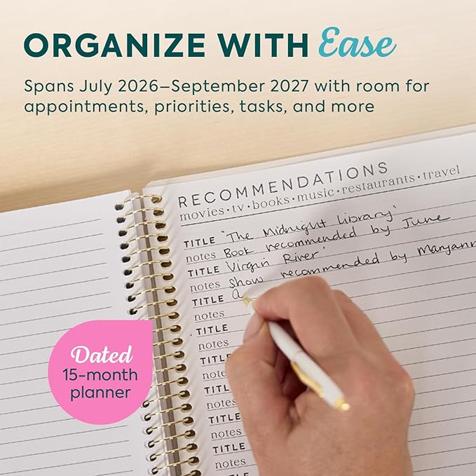 GO BIG Large-Print Planner April 2026– June 2027, 15-Month Twin-Loop-Bound - Image 4