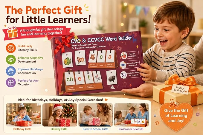 Alened Sight Words Flash Cards for Kindergarten, Phonics Flash Cards, CVC Word - Image 8