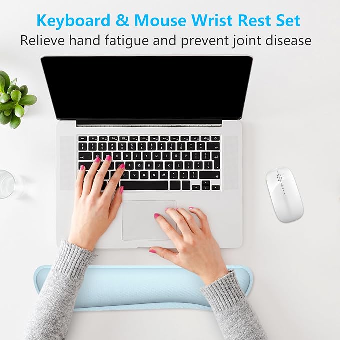 Dapesuom Enlarge Keyboard Wrist Rest, Memory Foam Keyboard Wrist Cushion - Image 7