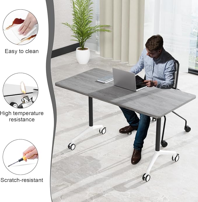 Conference Table, 55.1''Folding Conference Room Table - Image 7