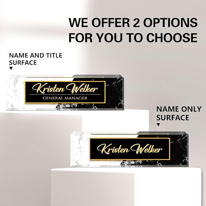 Name Plate for Desk, Desk Name Plate Personalized, Office Decor for Women Men - Image 2