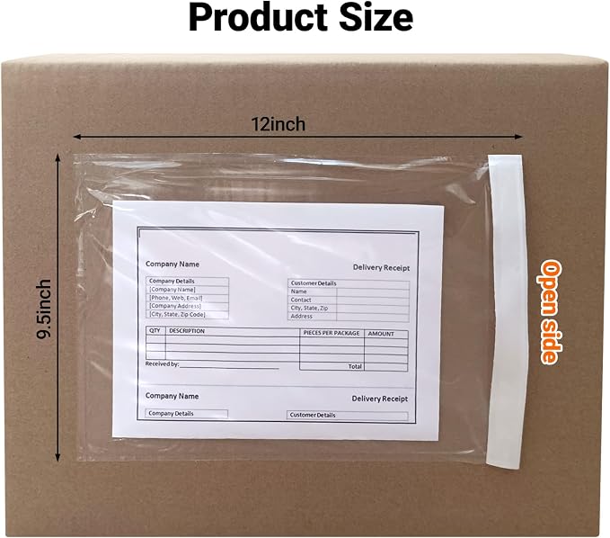 500Pcs Packing List Envelopes, 9.5" x 12" Waterproof Packing Pouches Envelope - Image 4