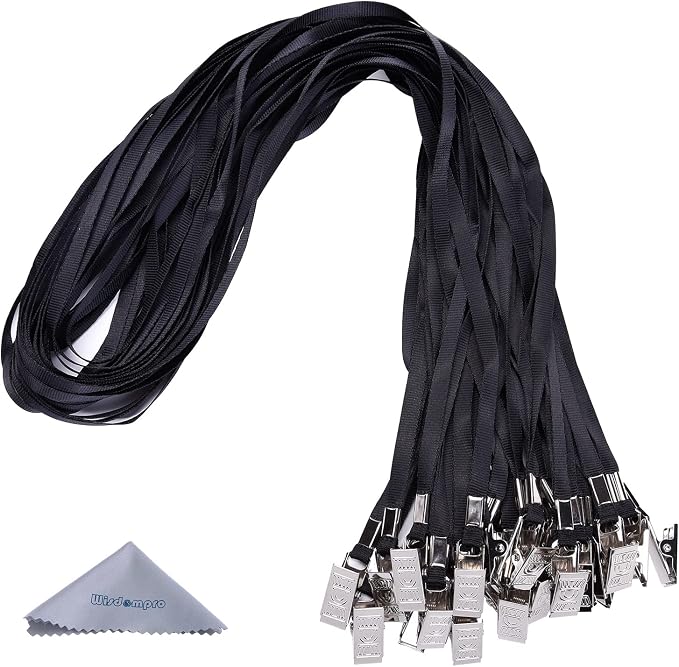 Wisdompro Lanyard with Clip, 30 Pack of 17 inch Blank Flat Nylon Neck Strap - Image 8