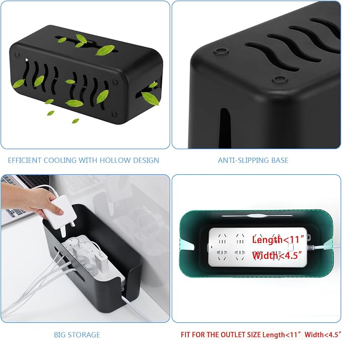 Cable Management Box, Cord Organizer Box - Image 5