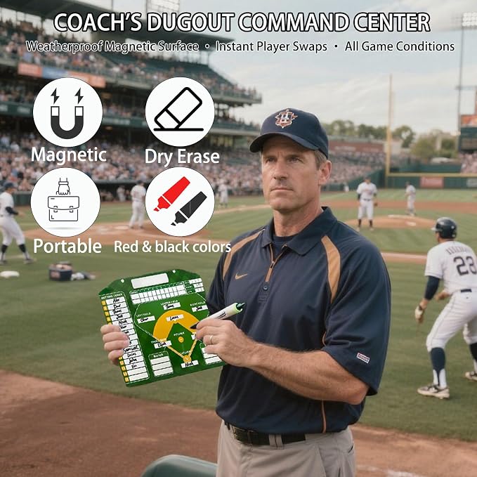 Magnetic Baseball Lineup Board for Coaches - Image 3