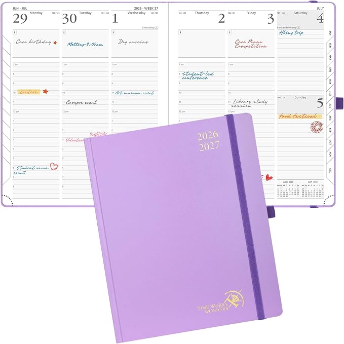 POPRUN 2026-2027 Academic Planner, Large Size 8.5" x 10.5", Weekly and Monthly by POPRUN