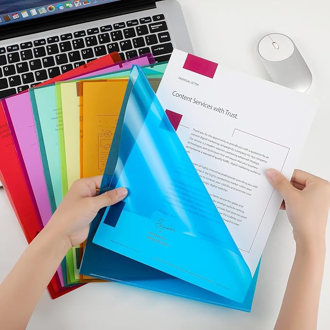 KTRIO Clear Plastic Folders Project Pockets - Image 9