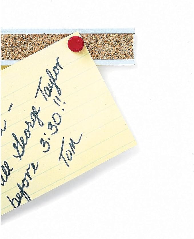Quartet Bulletin Bar Pin Strip Cork Board 48" x 1", - Image 5