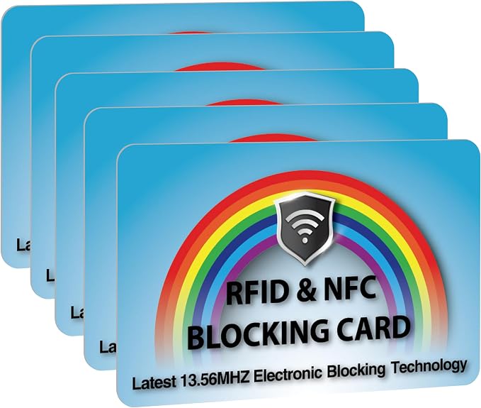 SaiTech IT 5 Pack RFID Blocking Card Protect Your Entire Wallet, Purse | by SaiTechIT