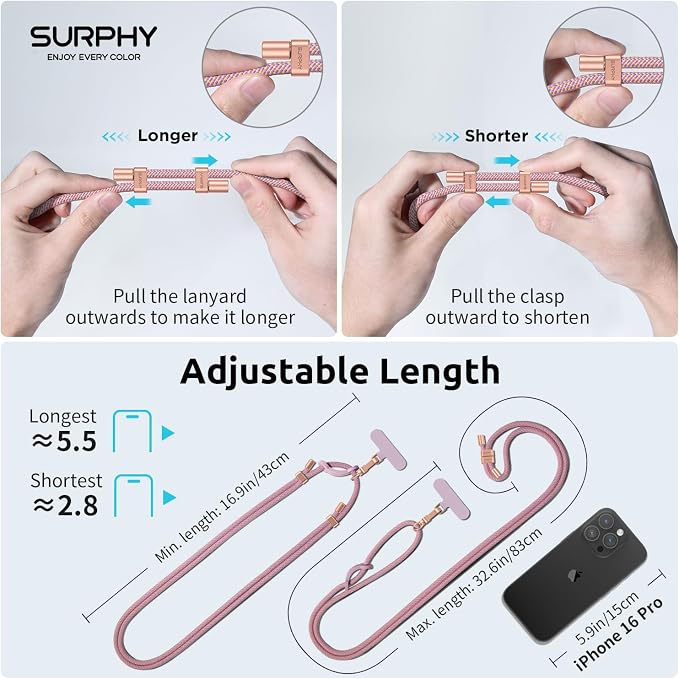 SURPHY Phone Lanyard Crossbody, Phone Strap Crossbody - Image 4