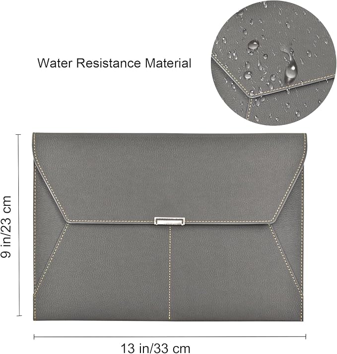 VANRA File Folder Document Holder Organizer Waterproof Portfolio Leather Folder - Image 4