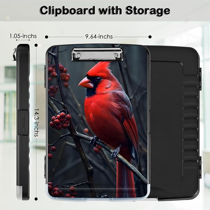 Clipboard with Storage, Office Supplies Nursing Clipboards Folder with Pen - Image 2