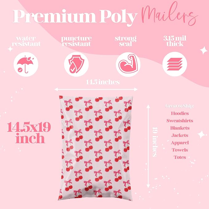 Pretty Package Store 14.5x19 Designer Poly Mailer 100 Pack Heavy Duty - Image 2
