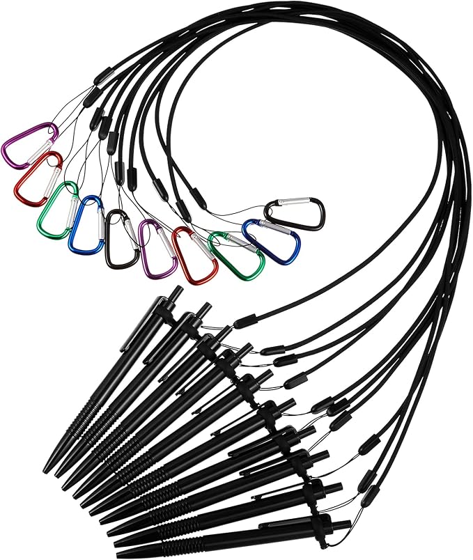Lewtemi 10 Sets 24 Inch Pen Leash Pen Silicone Lanyard Holder by Lewtemi