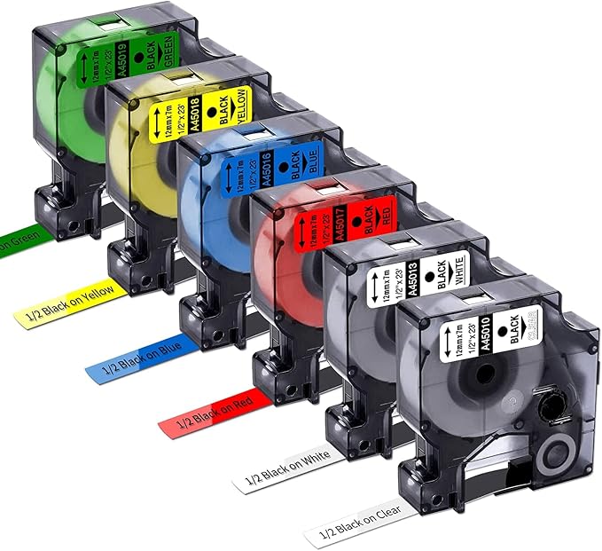 6-PK Replace for DYMO LabelManager 160 Refill 210D 280 360D 420P 500TS PnP | by Freshworld