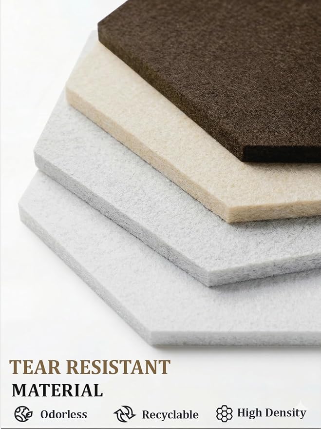 8 Pack Hexagon Felt Bulletin Board Tiles - Image 5