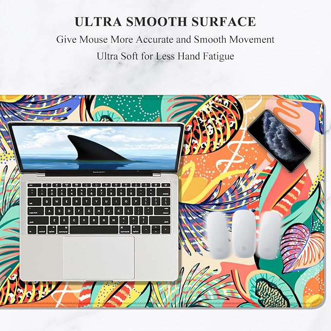 Auhoahsil Desk Mouse Pad, Large Gaming Mousepad, XXL Desk Pad, Extended Long - Image 3