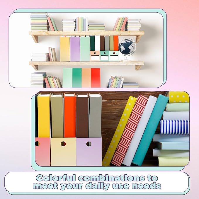 Jutom 32 Pcs Magazine File Holder Set Including Colored Foldable Desk File - Image 3